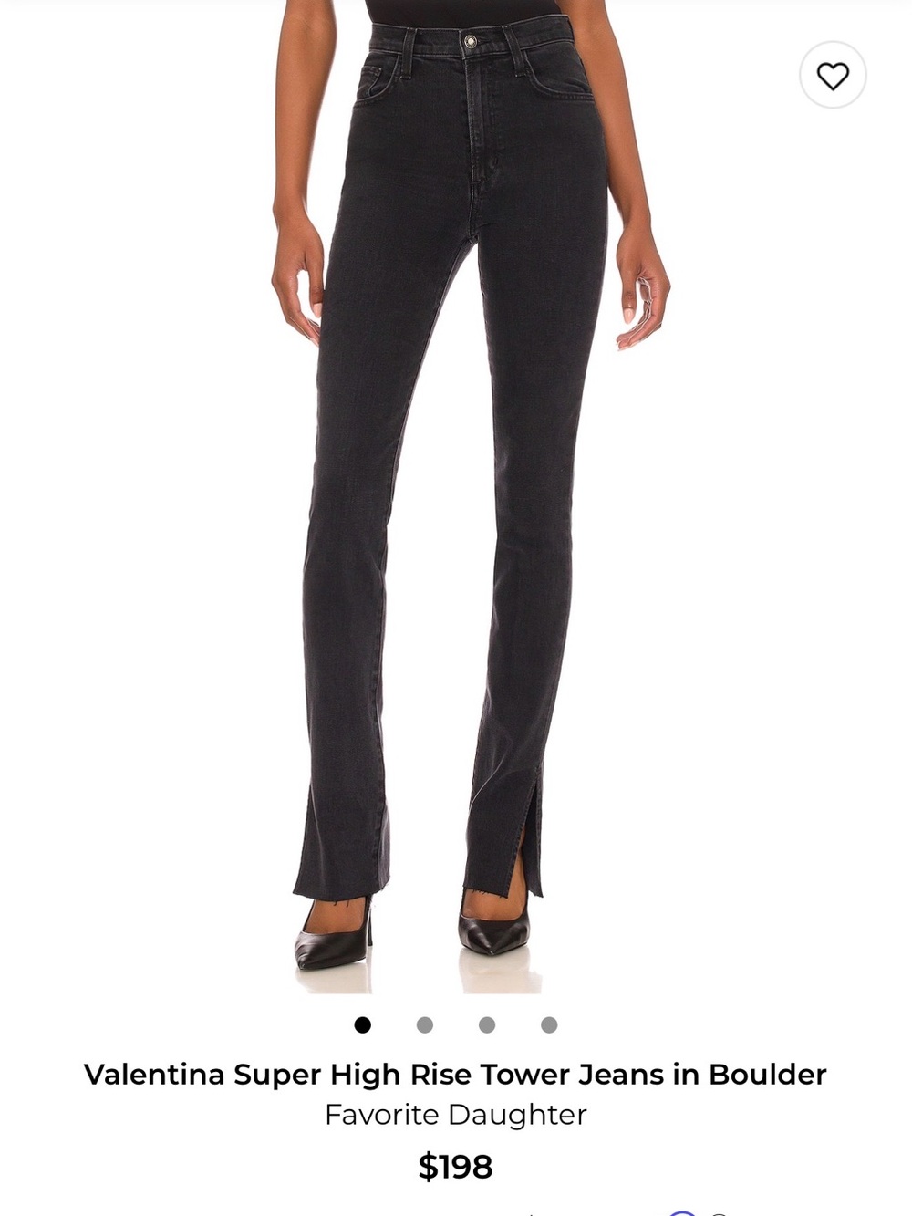 Favorite Daughter Valentina Super High Rise Jeans - Boulder Black